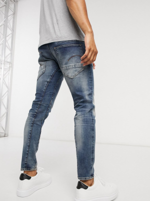 G-star D-staq 3d Slim Fit Jeans In Medium Aged