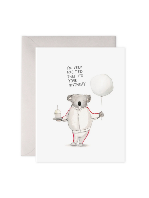 Koala Birthday Excitment Card - Ef5