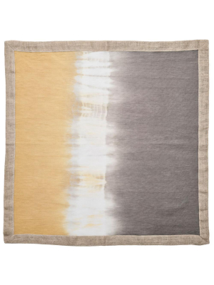 Kim Seybert Solstice Napkin In Grey And Beige - Set Of 4