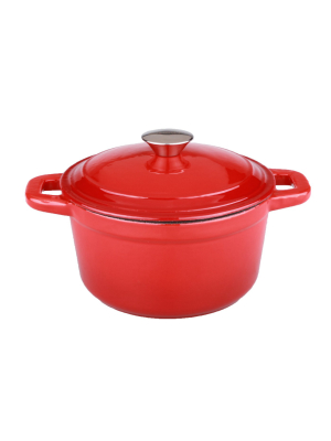 Berghoff Neo 7 Qt Cast Iron Round Covered Dutch Oven, Red