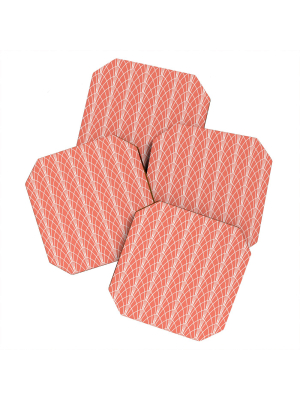 Heather Dutton Arcada Persimmon Coaster Set - Deny Designs