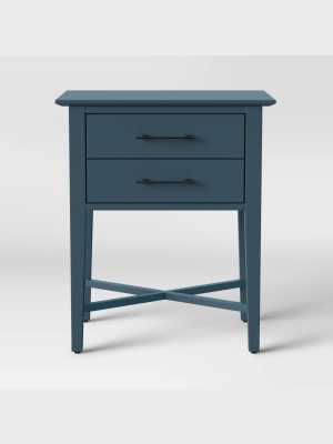 Elloree End Table With Drawers Navy - Threshold™