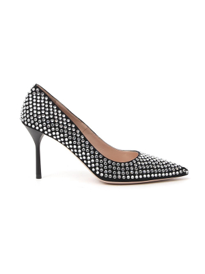 Miu Miu Embellished Pointed-toe Pumps