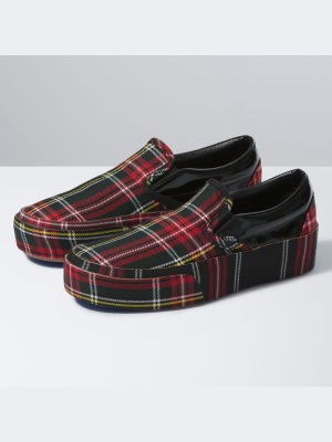 Patent Plaid Classic Slip-on Platform