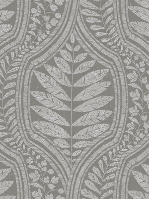 Juno Ogee Wallpaper In Dark Grey From The Scott Living Collection By Brewster Home Fashions