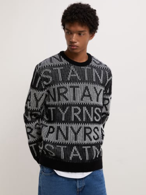 Letter Jacquard Sweater