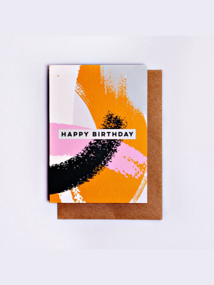 The Completist Pink Mustard Swirl Birthday