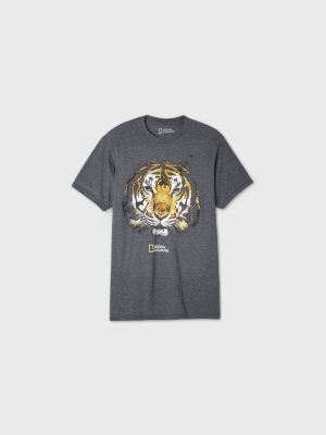 Men's National Geographic Big Cat Short Sleeve Graphic T-shirt - Black