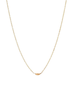 14k Itty Bitty Feather Necklace