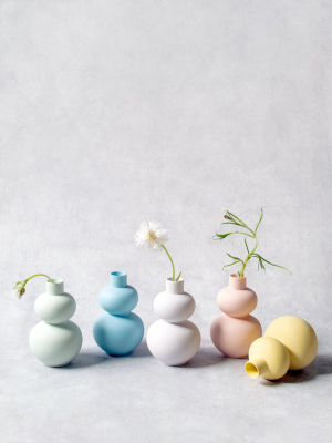 Color Clay Mini Vase, Double Lobed