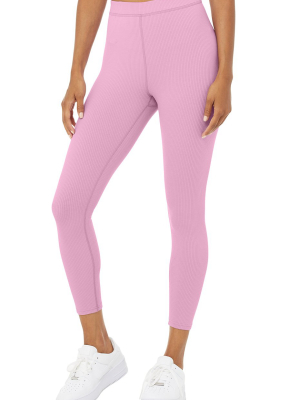 Ribbed High-waist 7/8 Blissful Legging - Pink Lavender