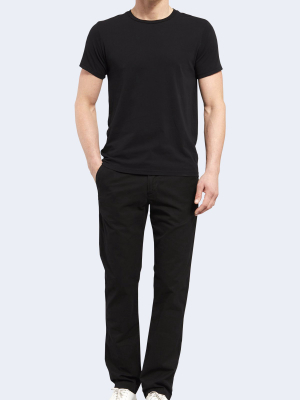 Short Sleeve Supima Crew Tee In Black