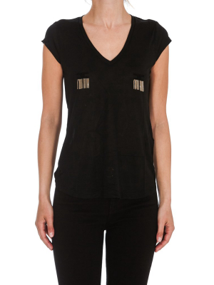 Elisabetta Franchi Logo Embellished T-shirt