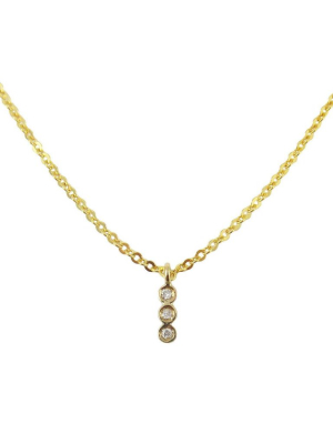 3 Bezel Necklace