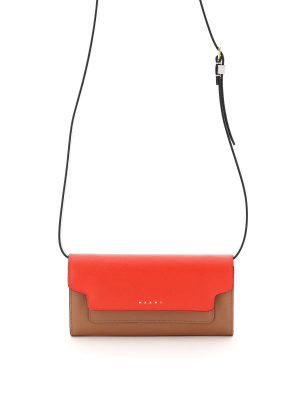 Marni Colour-block Strapped Wallet