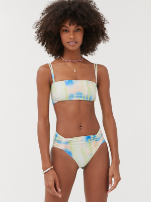 Aila Blue Eagle Tie-dye High-waisted Bikini Bottom