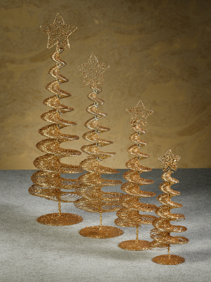 Swirl Wire Tree - Gold