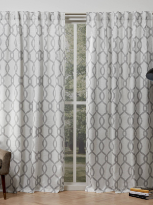 Kochi Back Tab Light Filtering Window Curtain Panels - Exclusive Home