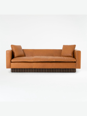Topher 85" Leather Sofa