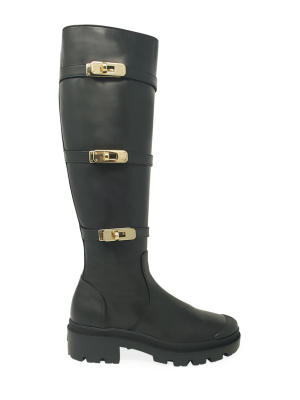 Knee High Buckle Boot