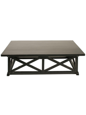 Noir Sutton Hand Rubbed Black Coffee Table