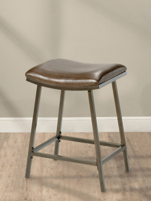 24" Saddle Seat With Nested Leg Barstool Metal/brown Copper - Hillsdale Furniture