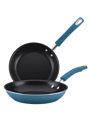 Rachael Ray Hard Enamel Aluminum Nonstick Skillet Set