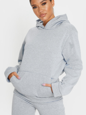 Grey Marl Fleece Hoodie