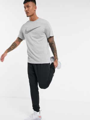 Nike Training Dry Swoosh T-shirt In Gray