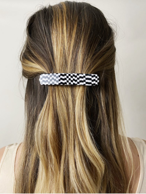 No. 3 Heirloom  Hair Clip In Bizarre Checker