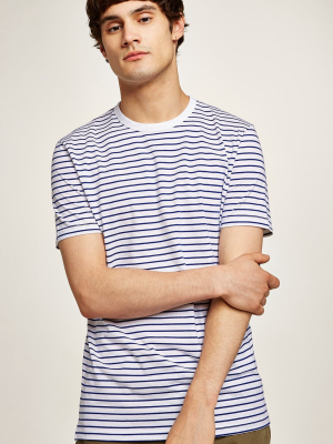 Navy And White Stripe T-shirt