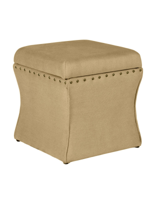 Cinch Storage Ottoman With Nailheads - Homepop