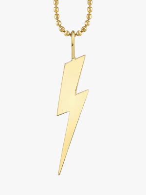 Men's Large Lightning Bolt Pendant Necklace