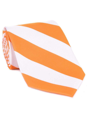 Orange & White Collegiate Tie