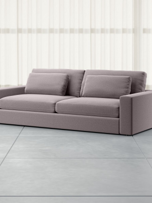 Mirabel 98" Pewter Square Arm Sofa