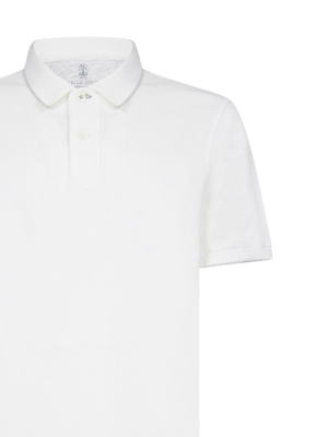 Brunello Cucinelli Logo Embroidered Polo Shirt