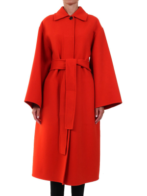 Jil Sander Single-breasted Belted Coat