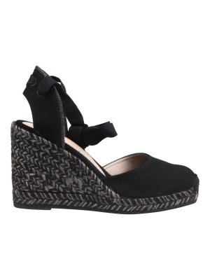 Stuart Weitzman Marguerita Canvas Espadrilles