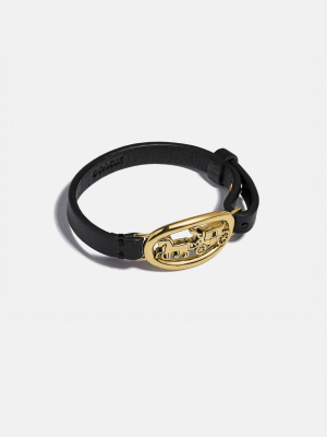 Horse And Carriage Oval Bracelet