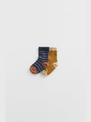 Two-pack Of Printed Socks