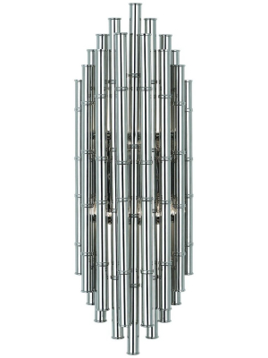 Meurice Two Light Wall Sconce Polished Nickel