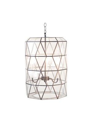 Facet Glass 3-light Lantern