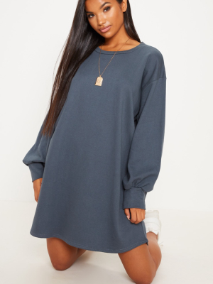 Charcoal Oversized Sweater Dress