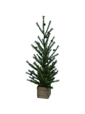 Transpac Artificial 36 In. Green Christmas Tree With Container