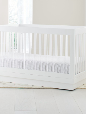 Babyletto Harlow Acrylic And White 3-in-1 Convertible Crib