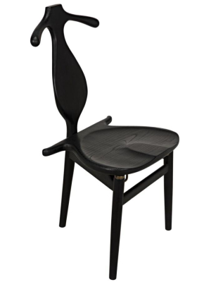 Figaro Chair With Jewelry Box, Charcoal Black