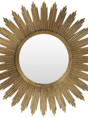 Sol Aged Gold Wall Mirror