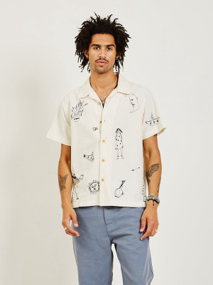 Embroidered Camp Shirt