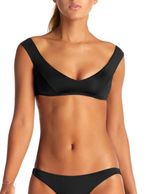 Vitamin A Capri Ecolux Bikini Top In Black