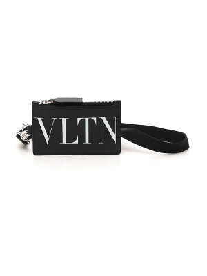 Valentino Vltn Printed Neck Strap Cardholder